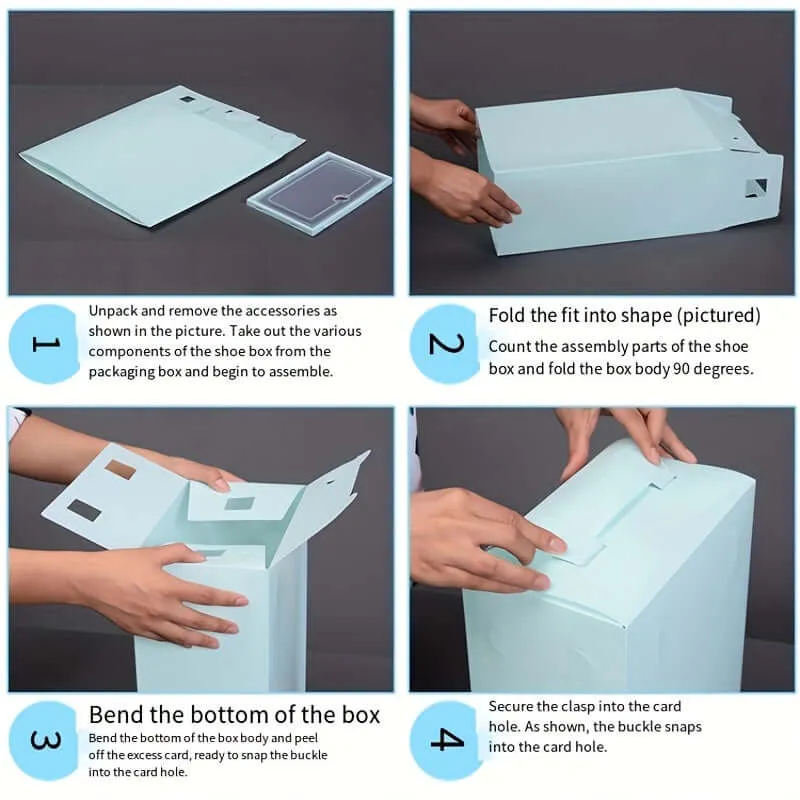 12pcs Plastic Shoes Boxes, Transparent Easy Assembly Shoes Organizer, Dustproof PP Shoes Box For Men And Women, Side Opening Door Shoes Cabinet, High Quality Shoes Storage Box