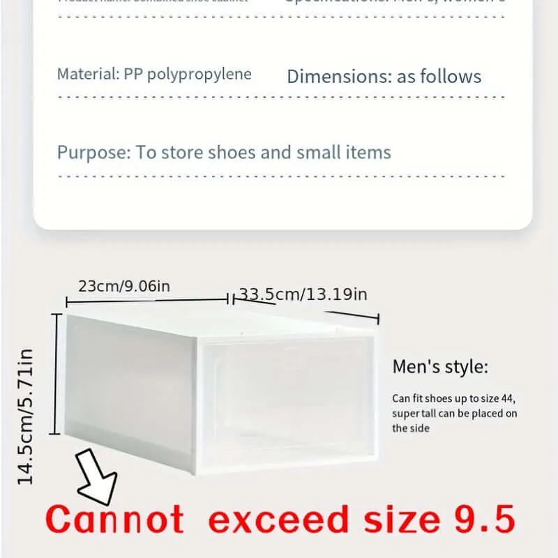 12pcs Plastic Shoes Boxes, Transparent Easy Assembly Shoes Organizer, Dustproof PP Shoes Box For Men And Women, Side Opening Door Shoes Cabinet, High Quality Shoes Storage Box
