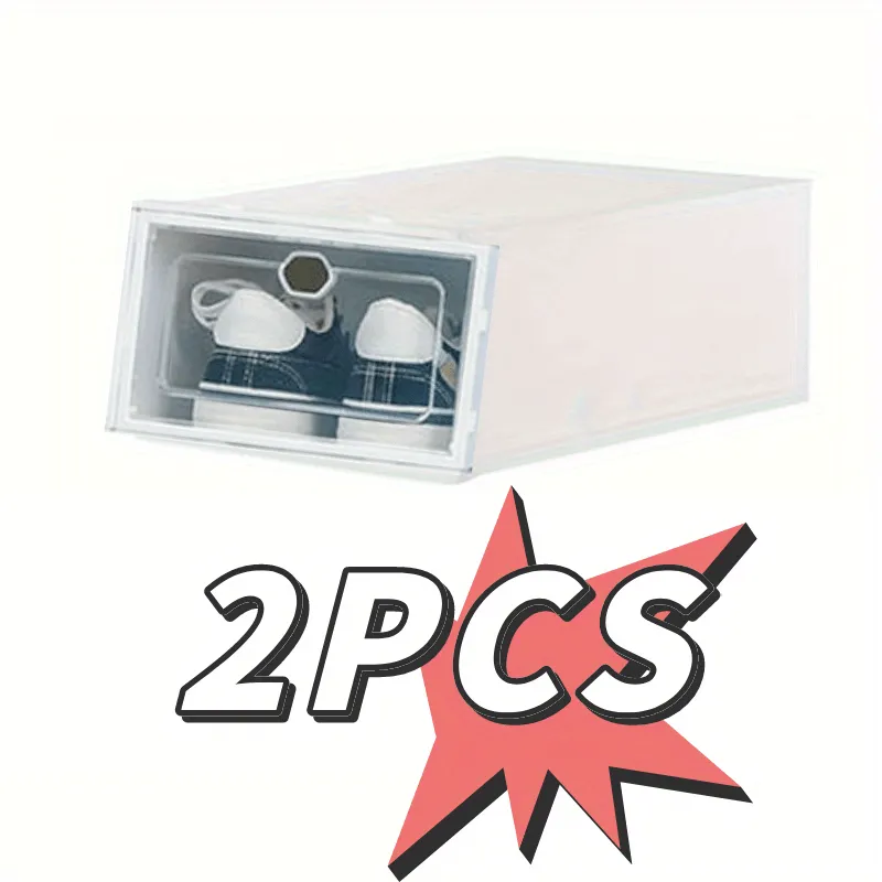 12pcs Plastic Shoes Boxes, Transparent Easy Assembly Shoes Organizer, Dustproof PP Shoes Box For Men And Women, Side Opening Door Shoes Cabinet, High Quality Shoes Storage Box