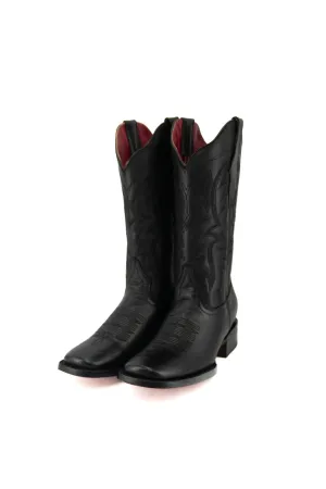 Alexa X Red Bottom Square Toe Cowgirl Boot