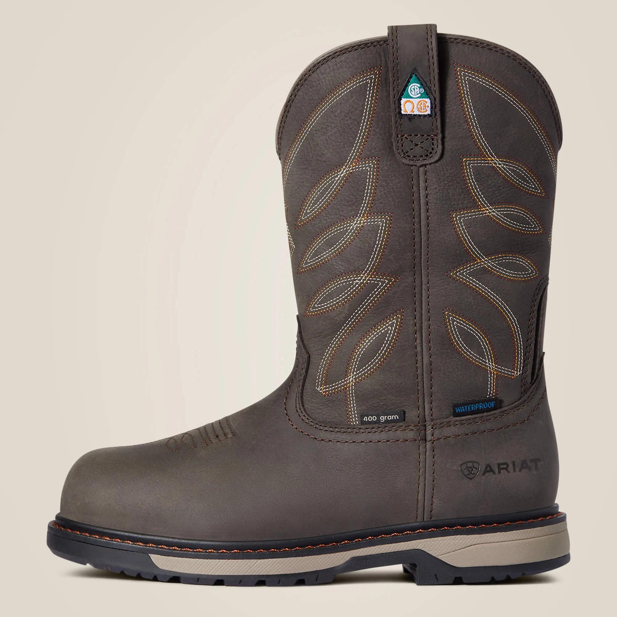 Ariat Ladies Riveter CSA Glacier Grip Waterproof 400g Composite Toe Work Boot Style 10036708