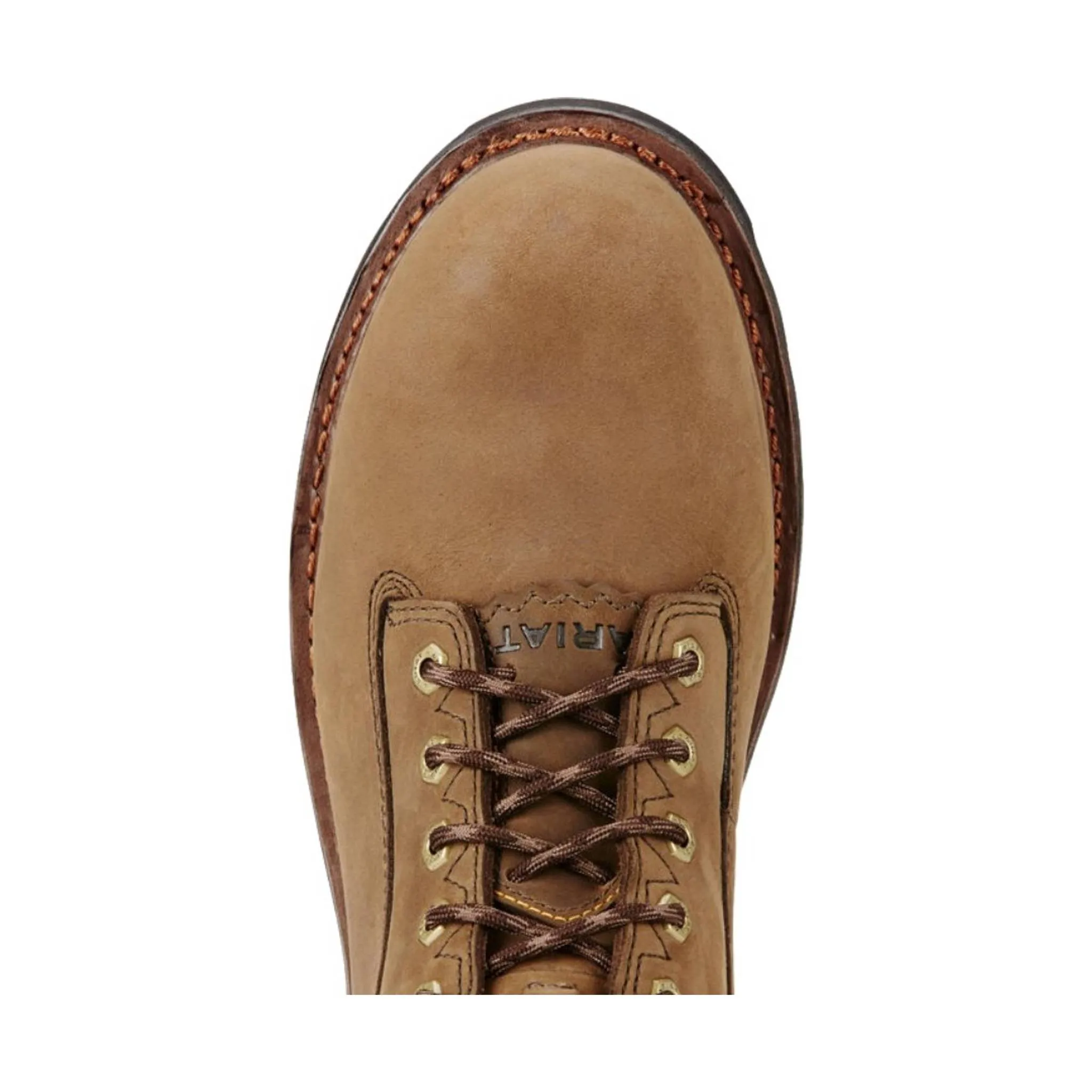 Ariat Men's Powerline 8 Inch 400G Waterproof Composite Toe Work Boot - Oily Distressed Brown