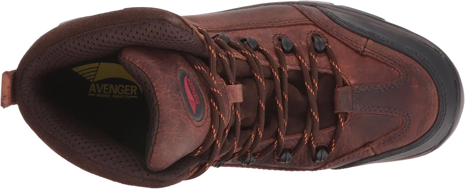 Avenger Mens Soft Toe EH Waterproof Hiker M Brown Leather Boots