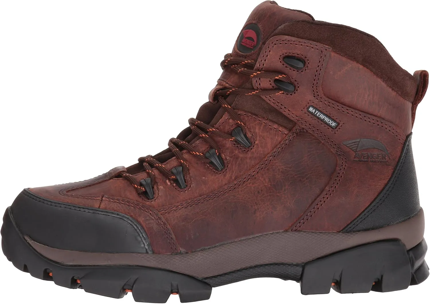 Avenger Mens Soft Toe EH Waterproof Hiker M Brown Leather Boots