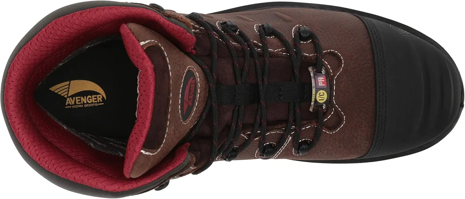 Avenger Work Boots Men's 6" Hammer Leather Met Guard Waterproof Eh Work Boot