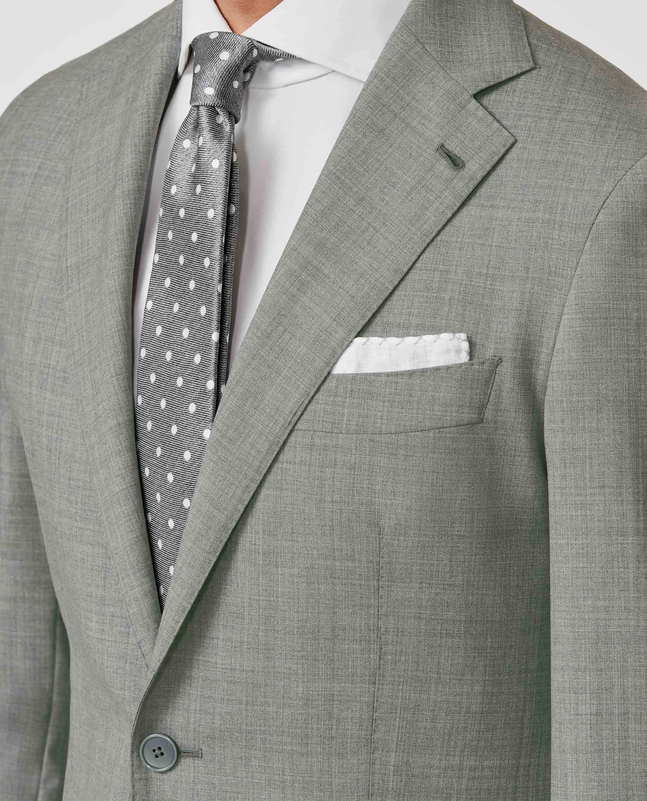 Barberis Canonico Light Grey S110 Doppio Ritoro Tropical Merino Wool
