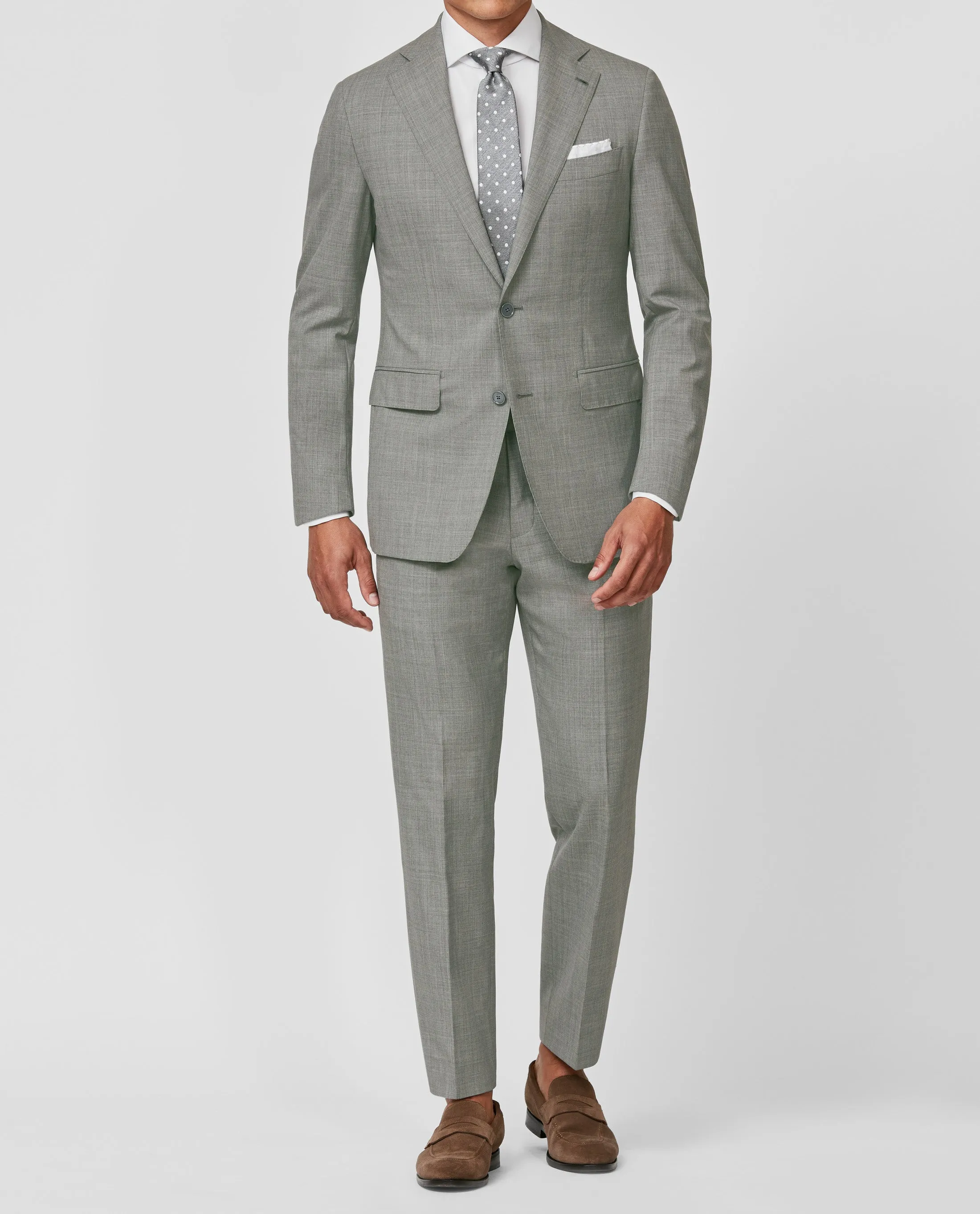 Barberis Canonico Light Grey S110 Doppio Ritoro Tropical Merino Wool