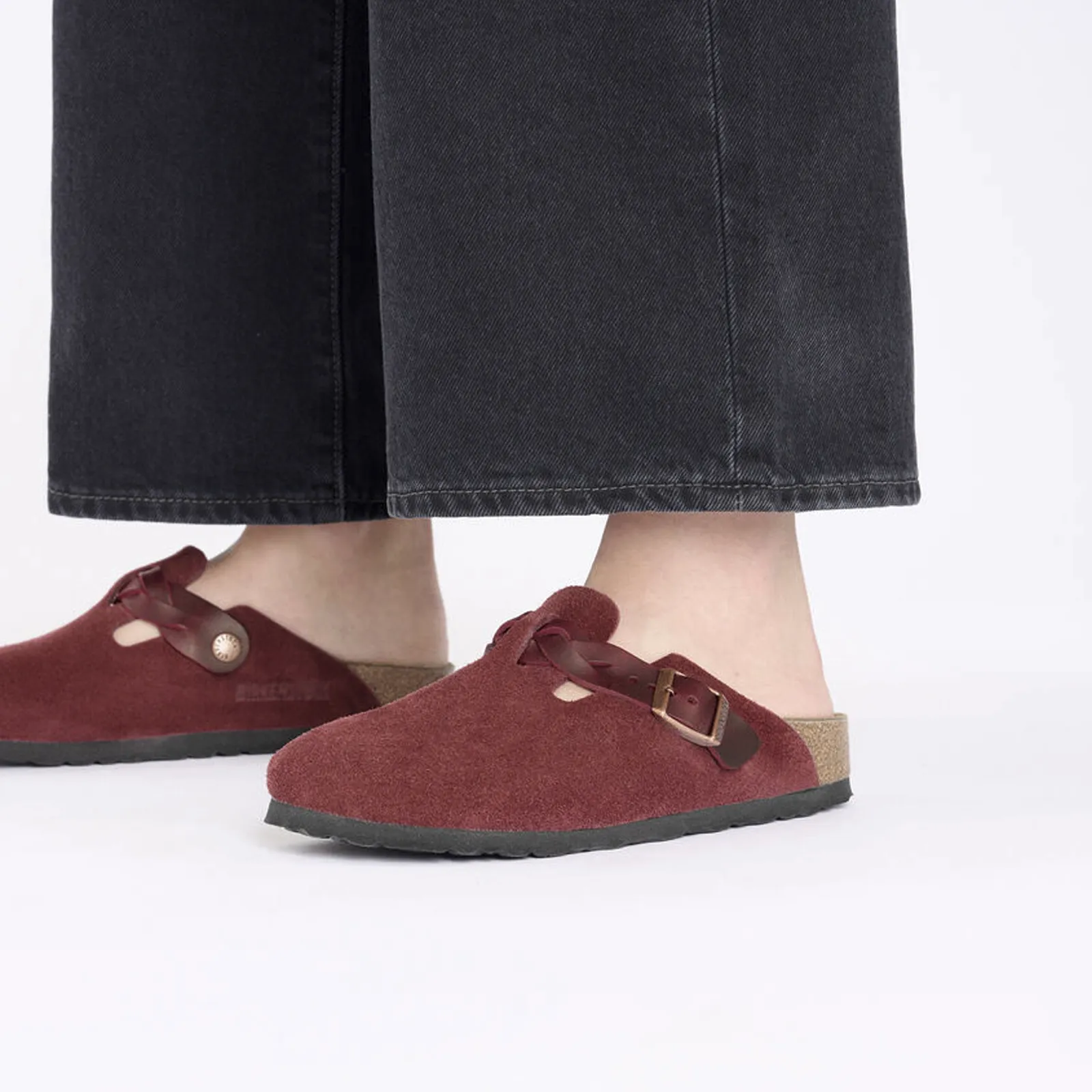 Birkenstock Boston Braid Narrow Clog (Women) - Zinfandel Suede