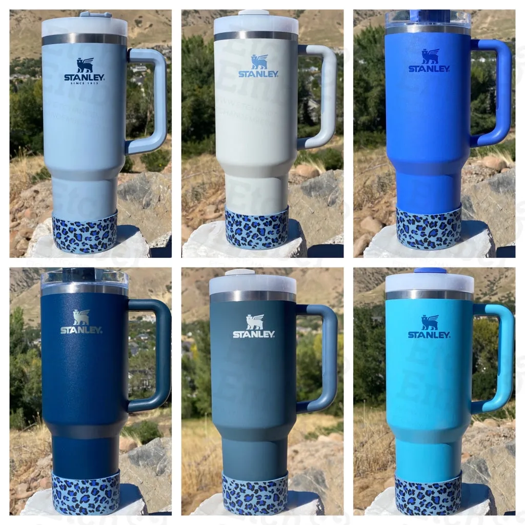 BLUE LEOPARD Tumbler Boot -fits 20-40oz