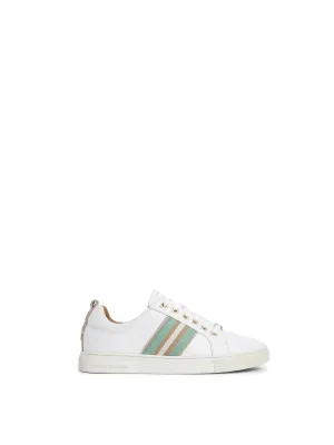 Boston Trainer - White Leather - Mint & Stone