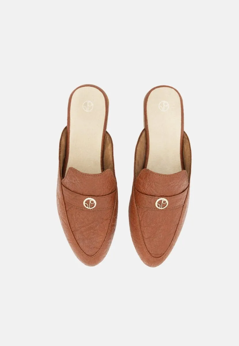 Cairo Pinatex® Vegan Leather Mules | Cinnamon
