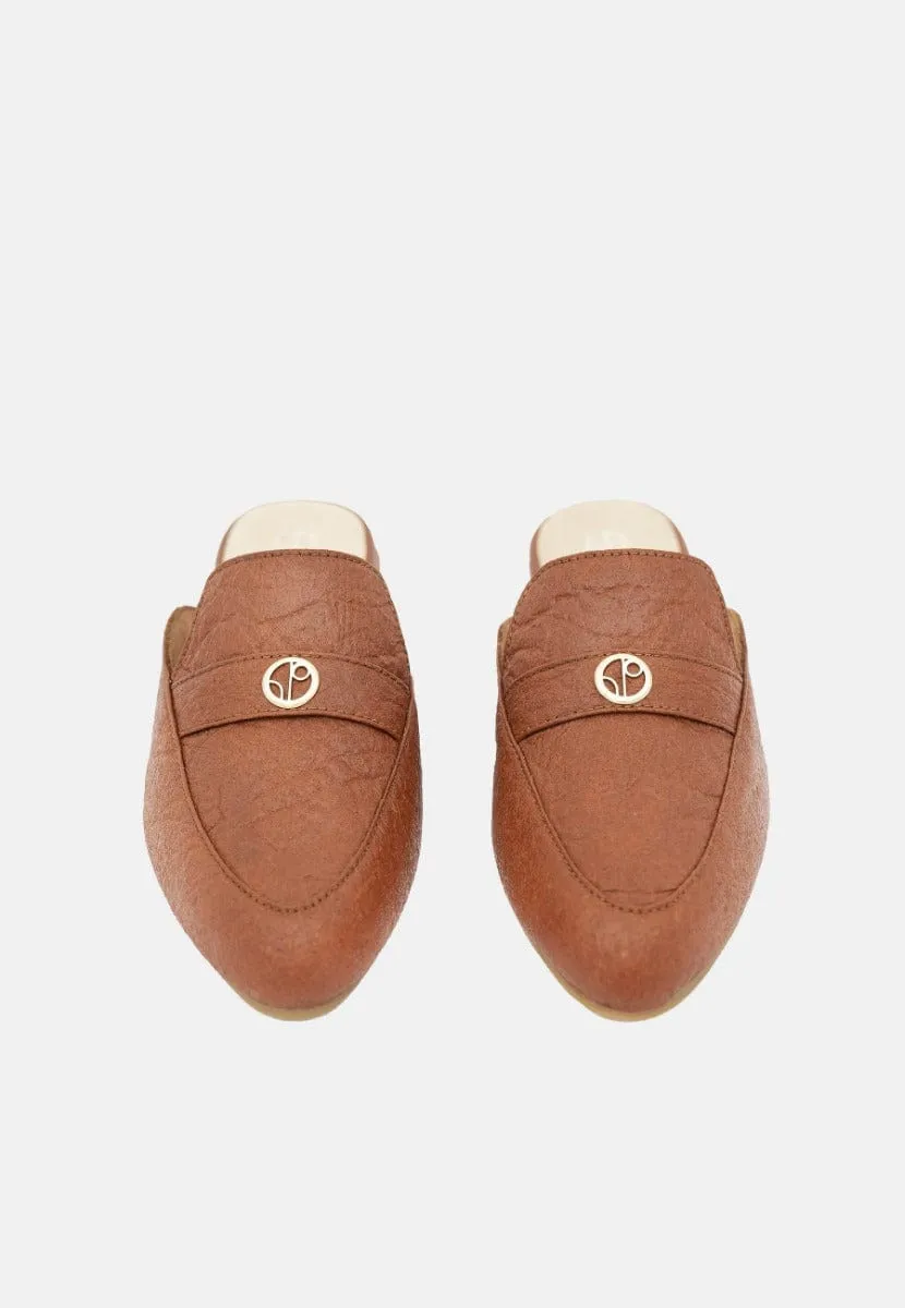 Cairo Pinatex® Vegan Leather Mules | Cinnamon