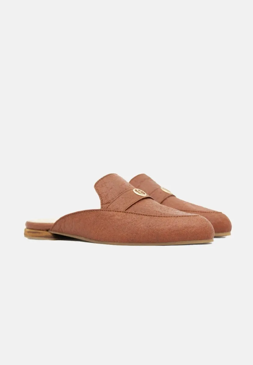 Cairo Pinatex® Vegan Leather Mules | Cinnamon