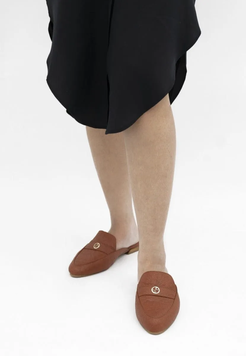 Cairo Pinatex® Vegan Leather Mules | Cinnamon
