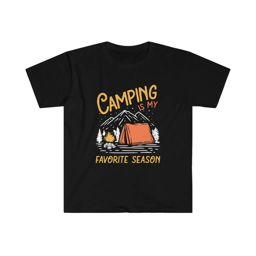 Camping Season Outdoor Adventure Shirt | Camping Gift | Unisex Soft Style T-Shirt