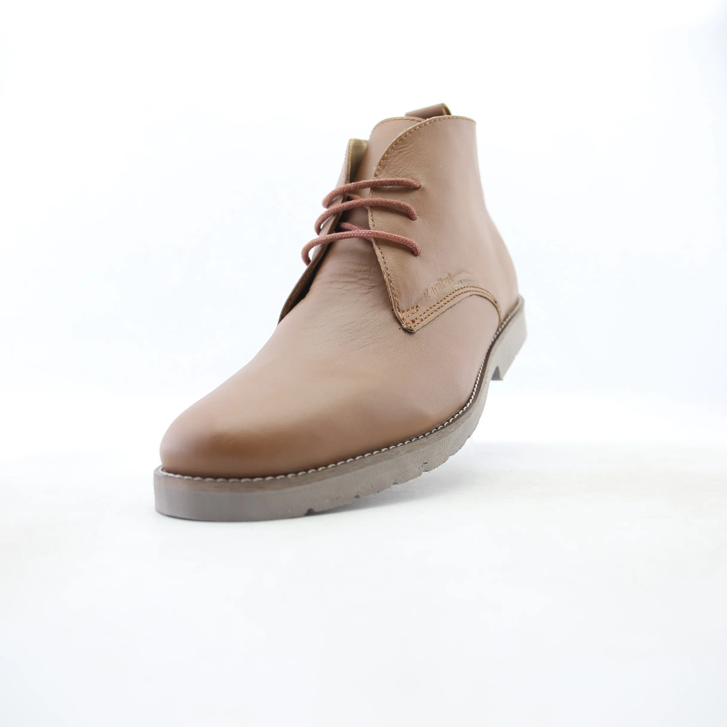 Capital Footwear - LEATHER PLAIN-TOE BOOT - Light Brown
