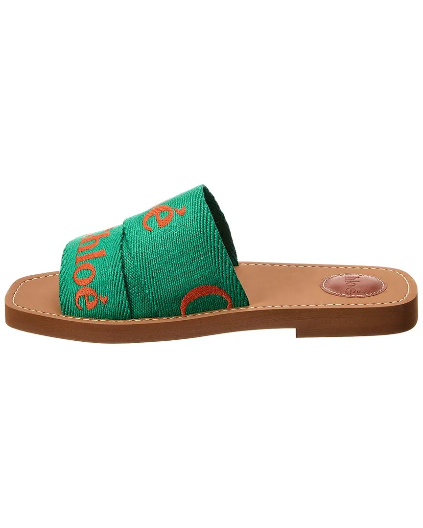 Chloé Woody Canvas Slide