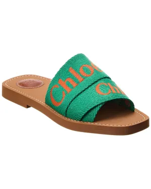 Chloé Woody Canvas Slide