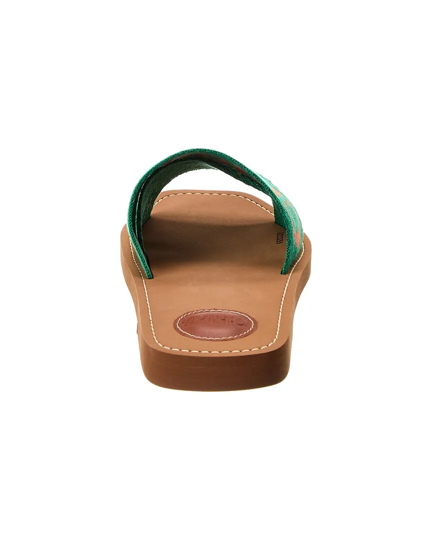 Chloé Woody Canvas Slide