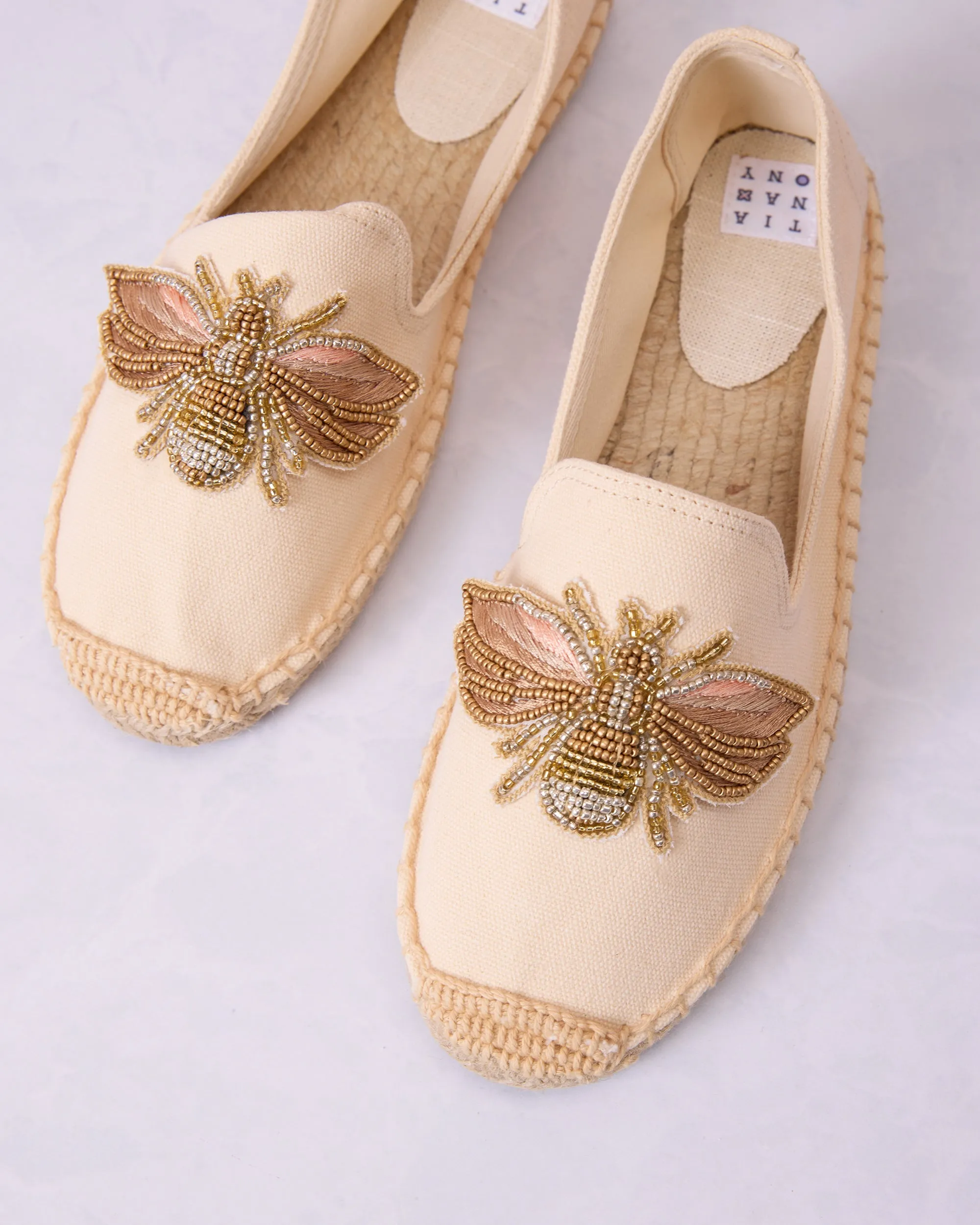 Cream - Bee Espadrilles - Tiana Designs