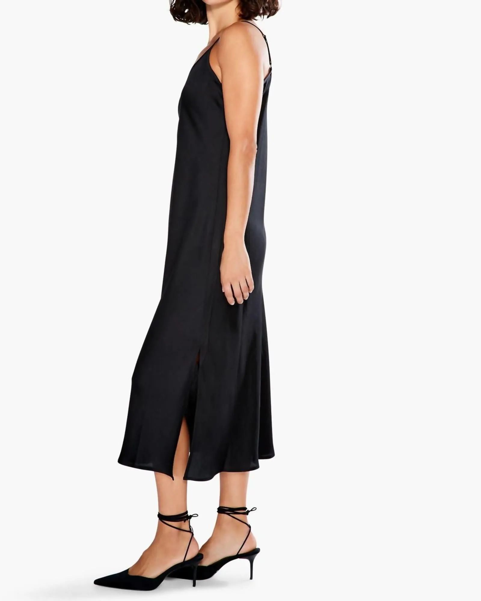 Crepe Slip Dress in Black Onyx | Black Onyx