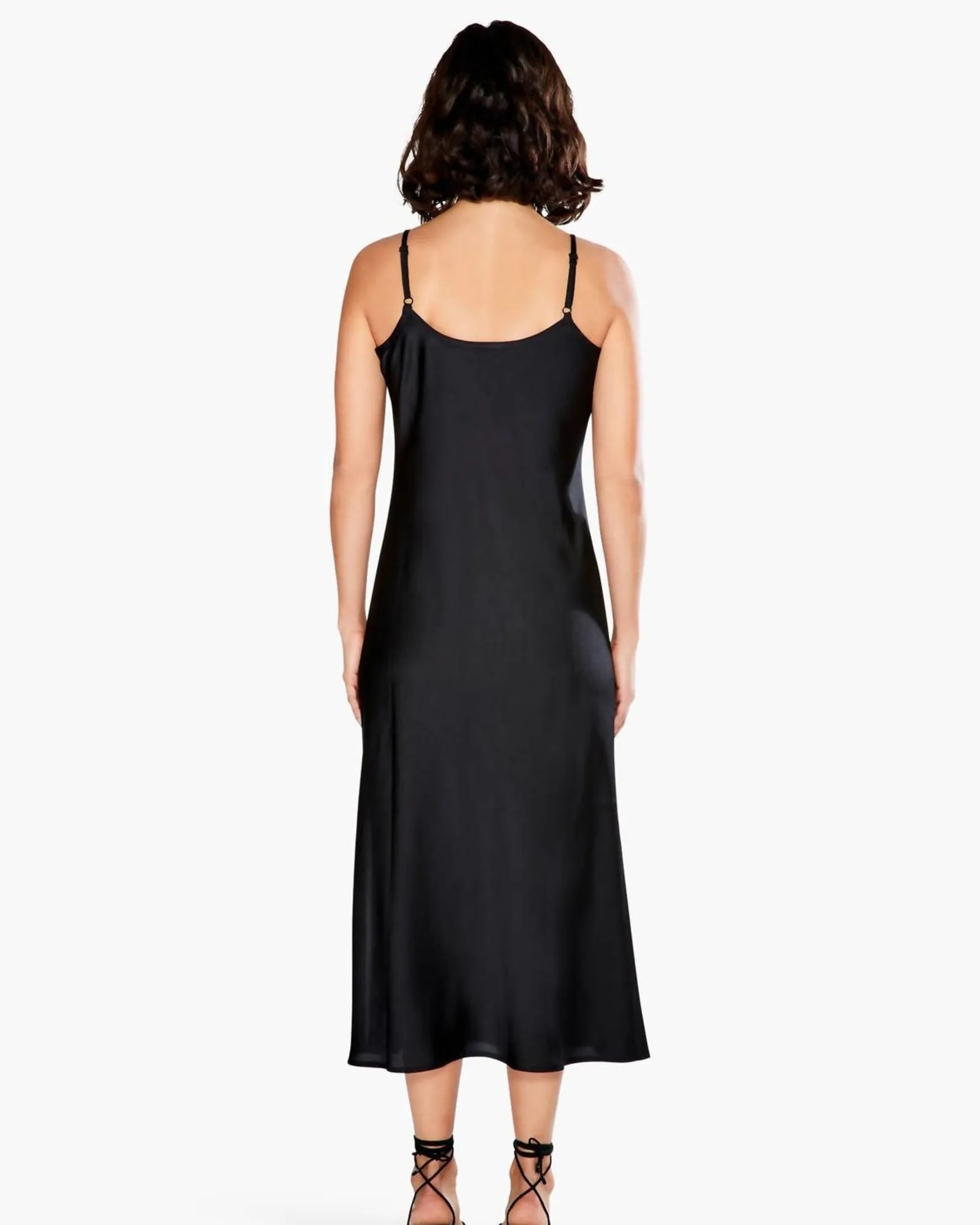 Crepe Slip Dress in Black Onyx | Black Onyx