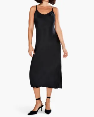 Crepe Slip Dress in Black Onyx | Black Onyx