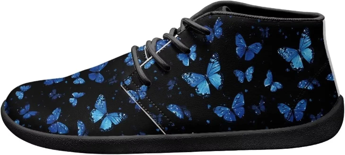 Doojoayie Wide Toe Box Sneakers Women Mens Barefoot Shoes with PU Leather for Travel