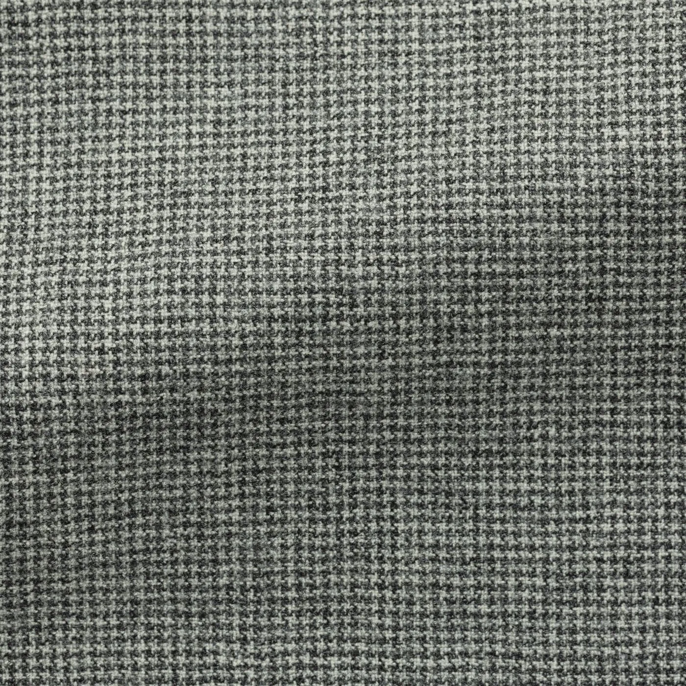 Drago Grey Natural Bi Stretch S130 Wool Flannel Houndstooth