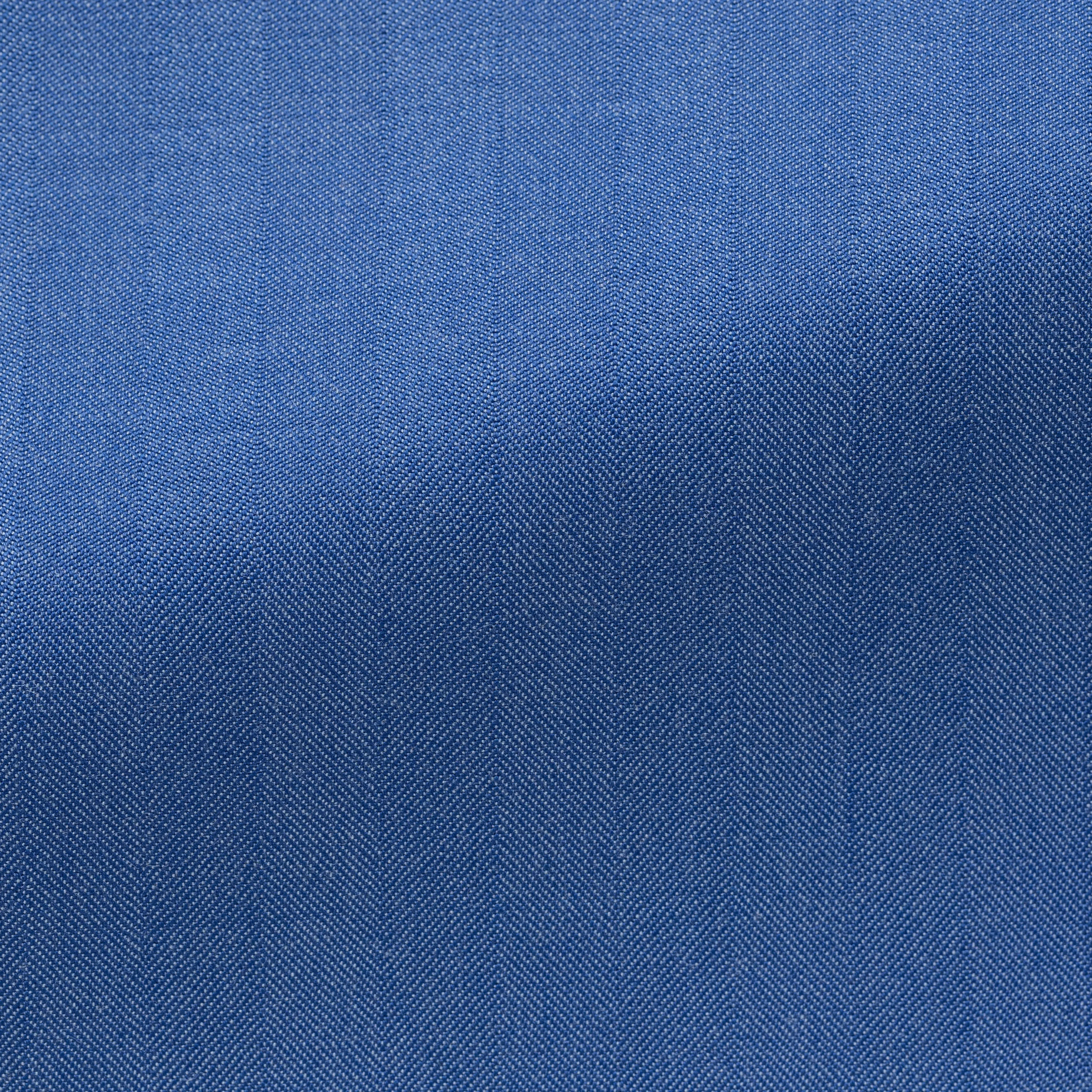 Drago Light Blue Bi Stretch Tropical S130 Wool Solaro Herringbone