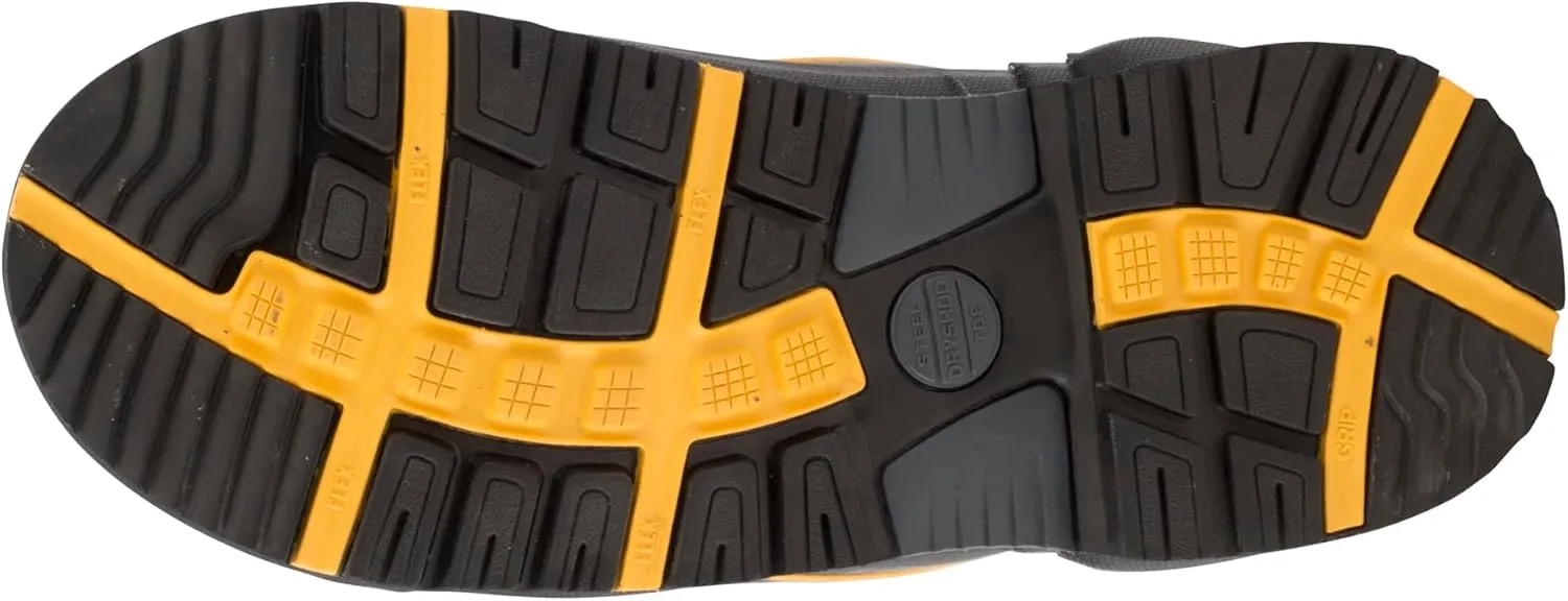 Dryshod Unisex Steel-Toe Max Hi Work Boots | Slip Resistant | Waterproof | Rubber | Black/Yellow