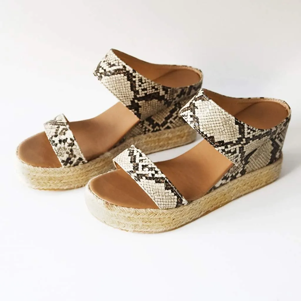 Eduavar Sandals for Women Dressy Summer, Platform Sandals Women Espadrille Wedge Sandals Summer Travel Sandals Slippers