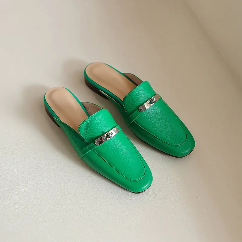 Erin Green Flat Mules