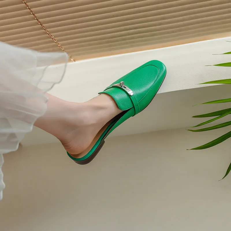 Erin Green Flat Mules