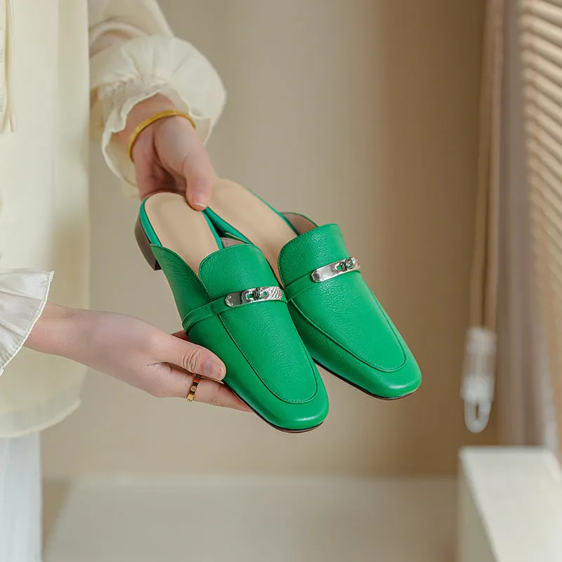 Erin Green Flat Mules