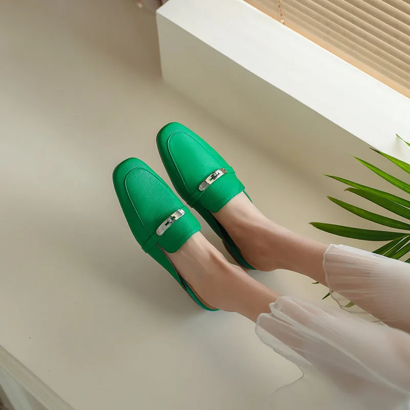 Erin Green Flat Mules