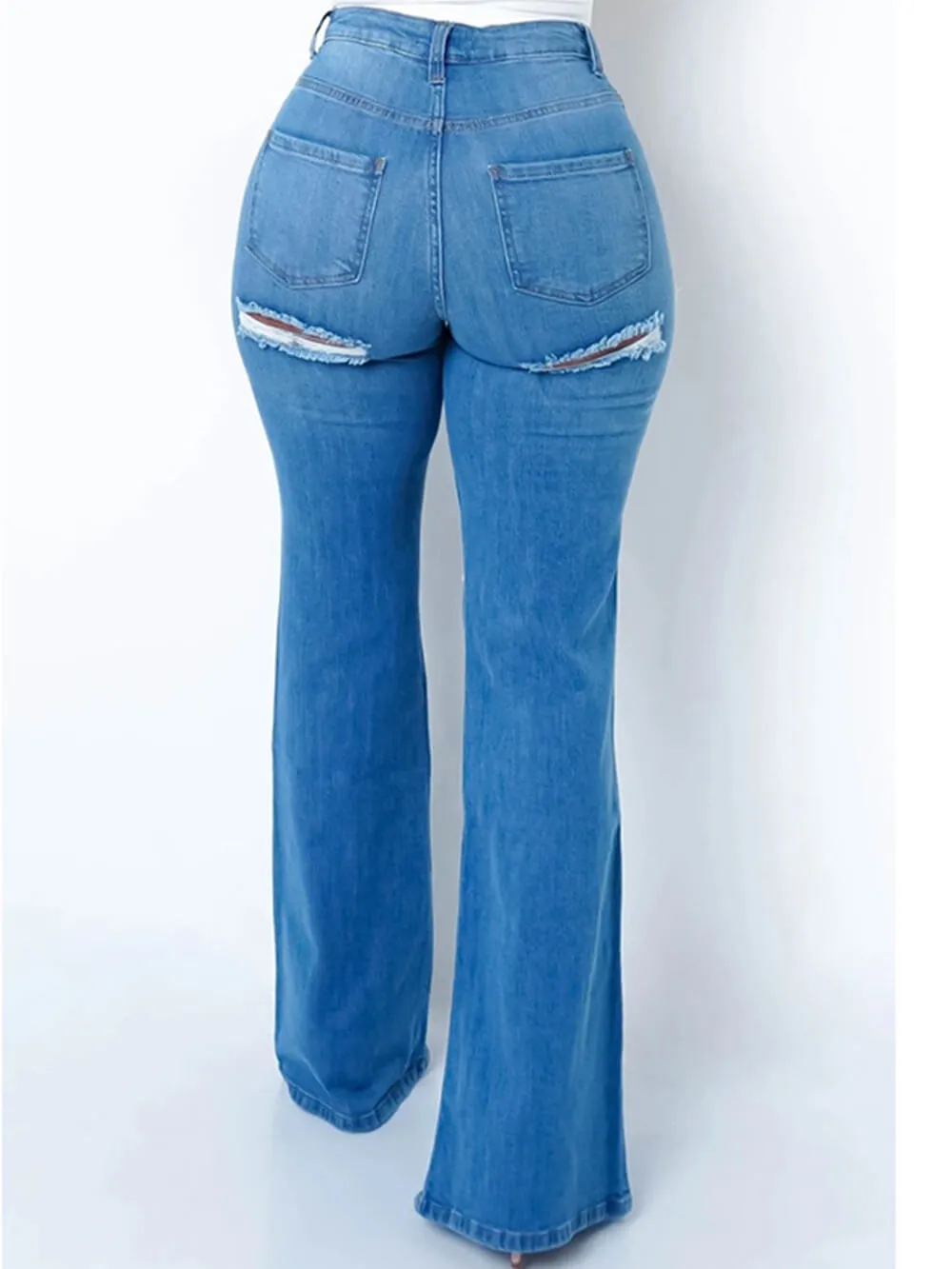 Fashion design slit jeans