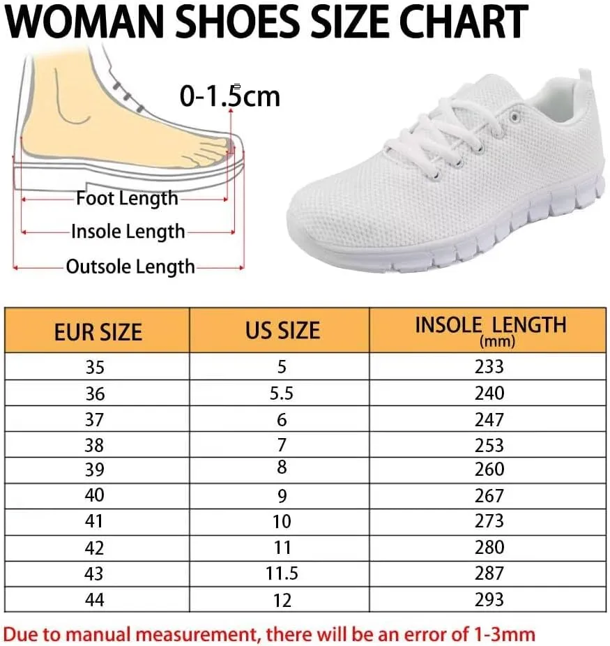 Fashion Running Shoes Platform Workout Tennis Sneakers for Womens Shockproof Non-Slip Camping Shoes for Hiking Size 5-12 White Sole