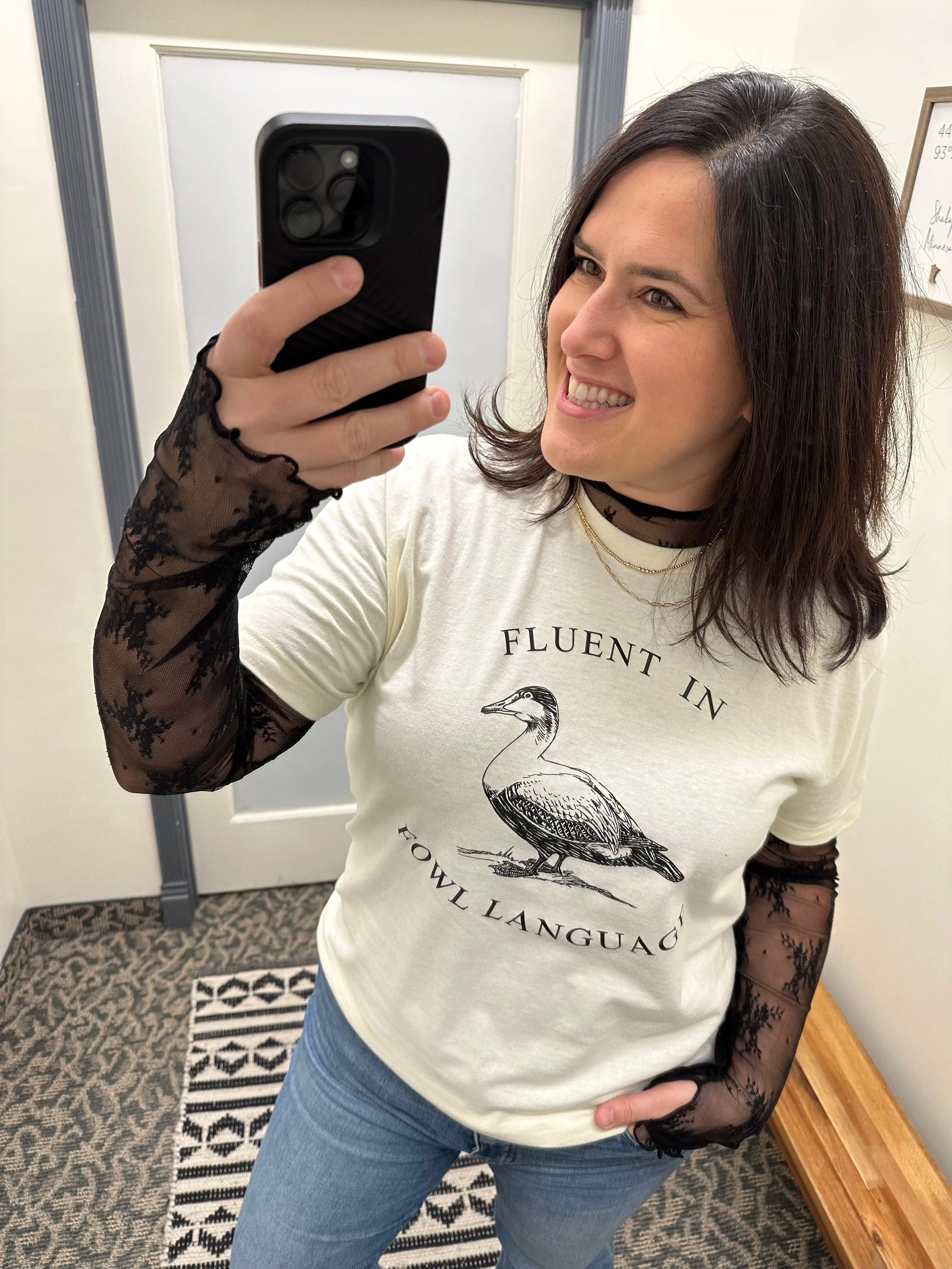 Fluent in Fowl Language Graphic T