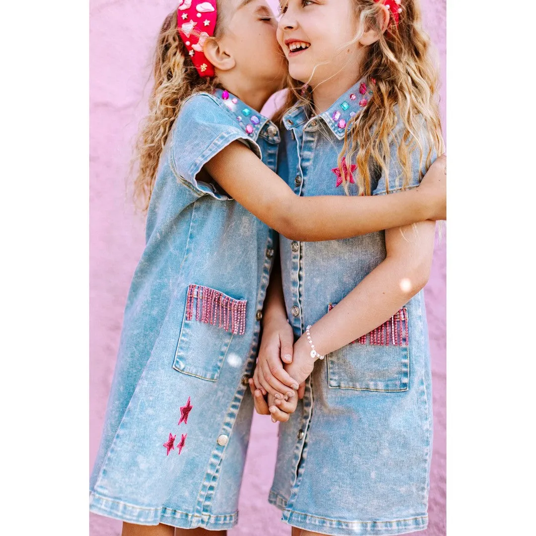 Girls Dolly Denim Dress