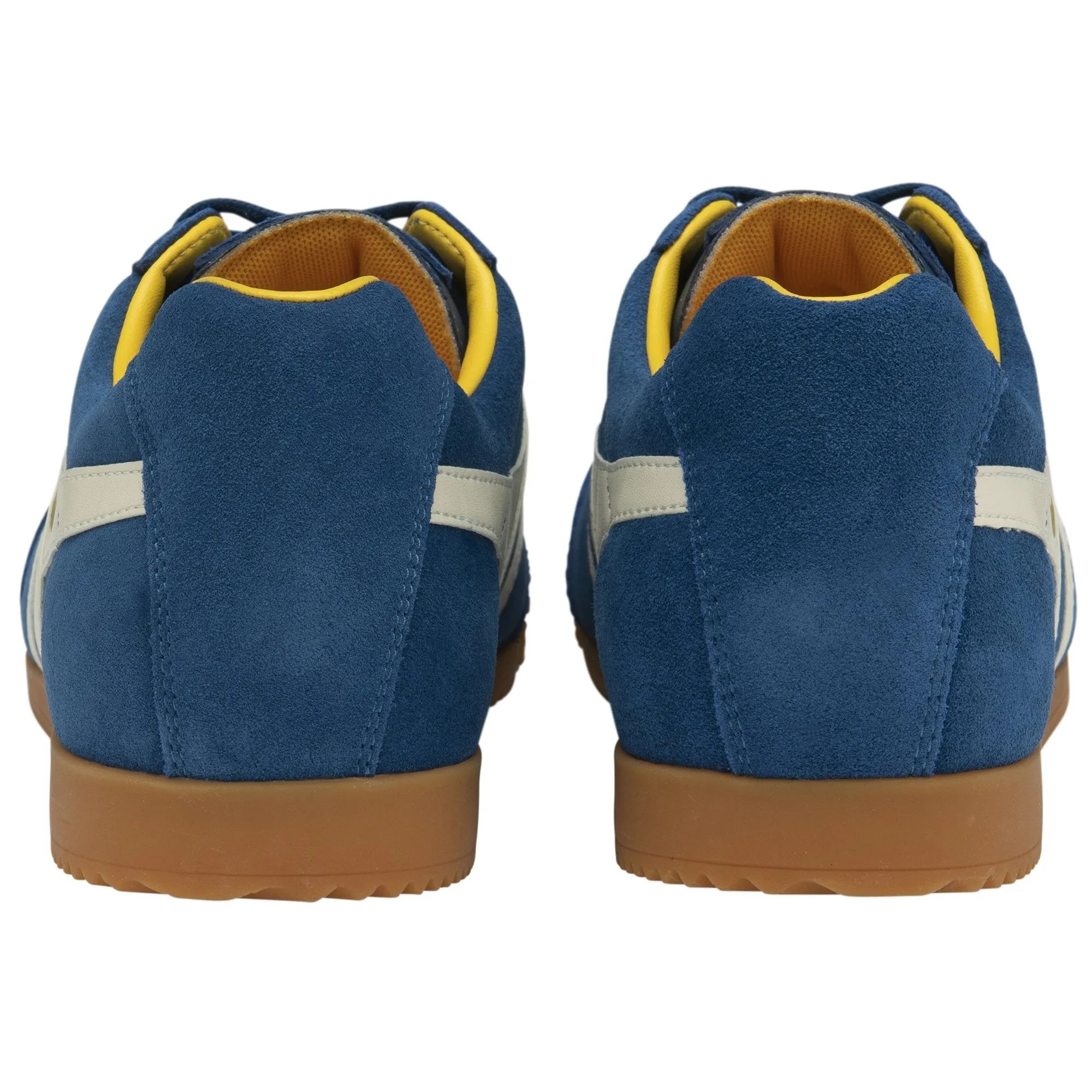 Gola Harrier suede lace-up trainers marine/off white/sun