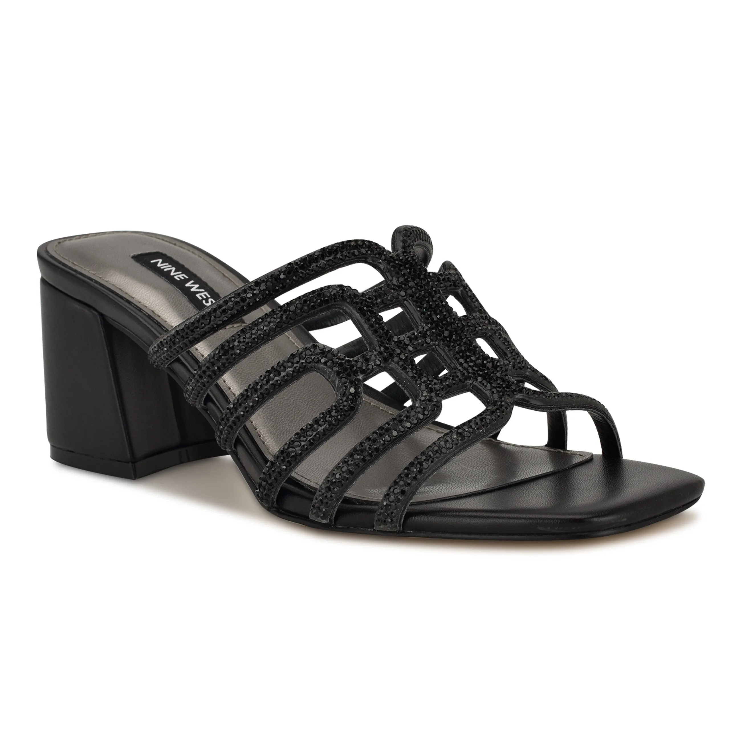 Grassa Block Heel Embellished Sandals