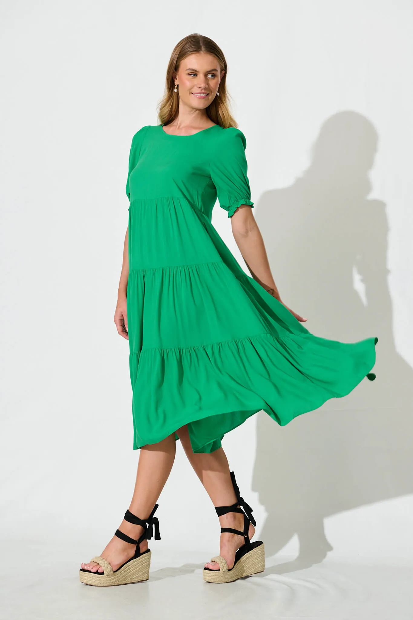 Green Tiered Dress