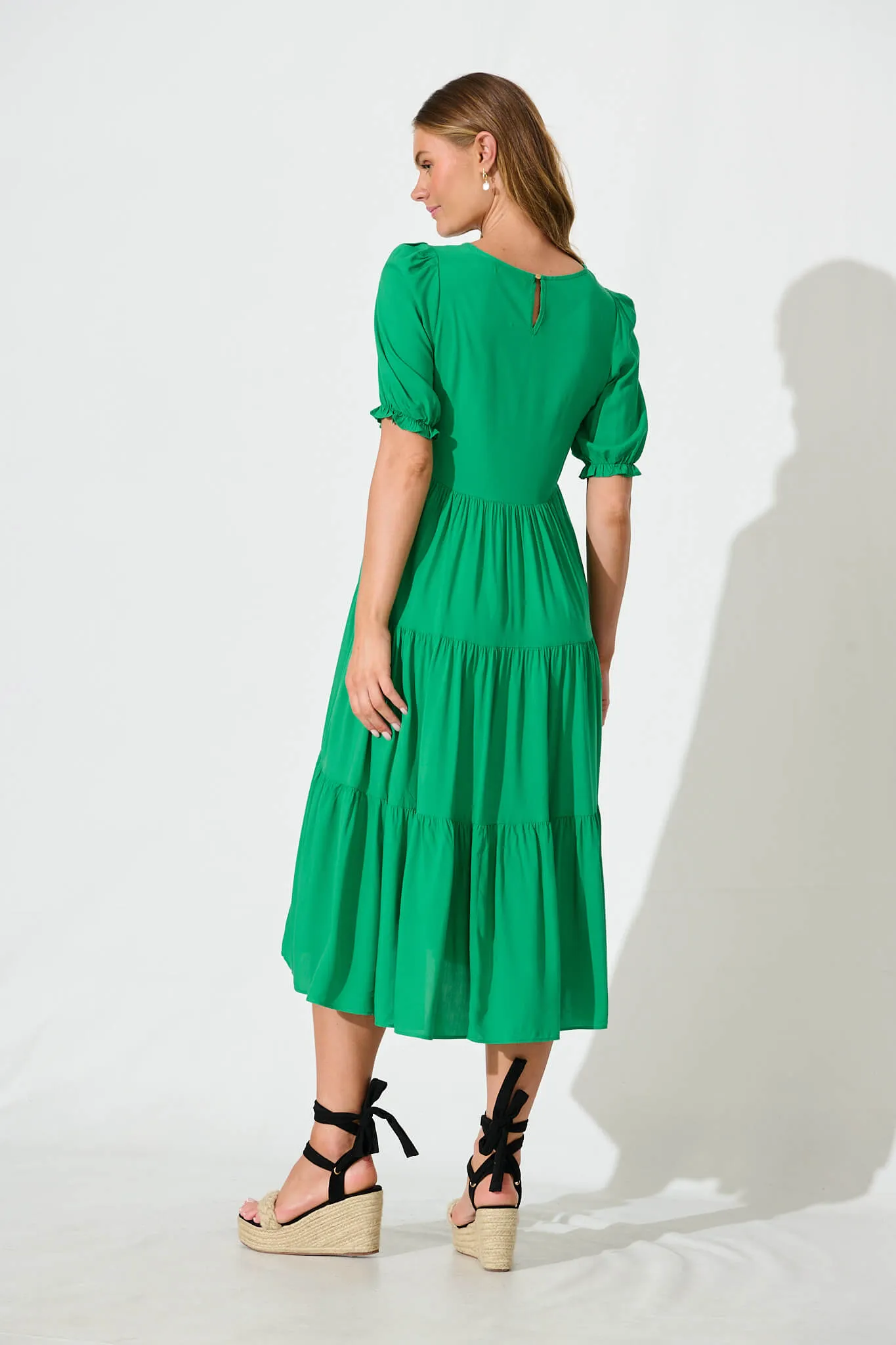 Green Tiered Dress