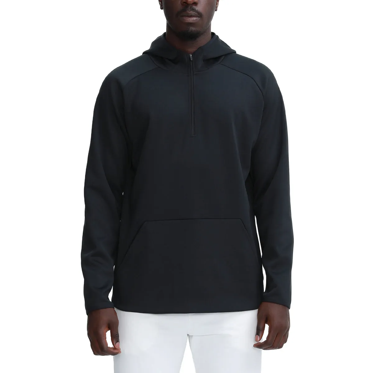 Half zip design quality polyester sports pullover hoodies