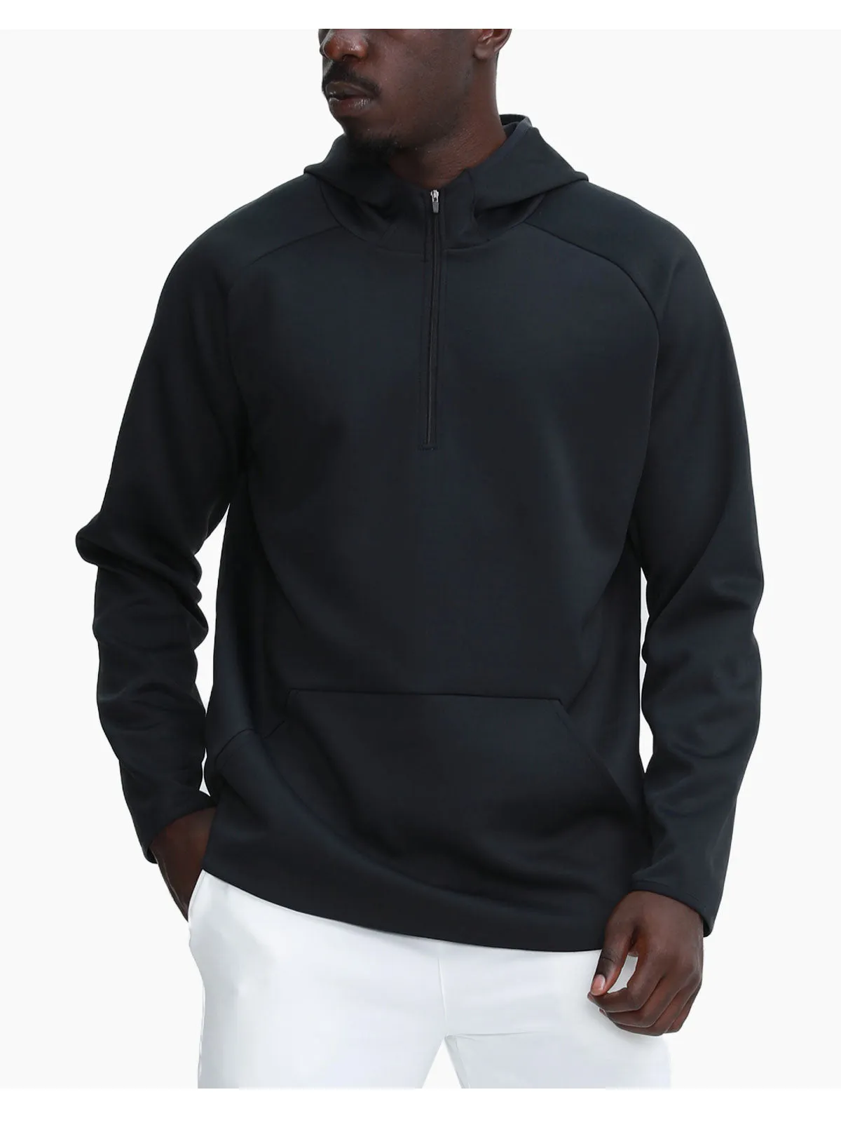 Half zip design quality polyester sports pullover hoodies