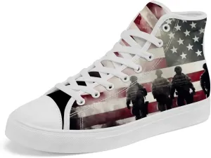 High Top Shoes Mens Womens Veteran High Top Canvas Sneakers Lace Up Casual Shoes Gifts for Men Women