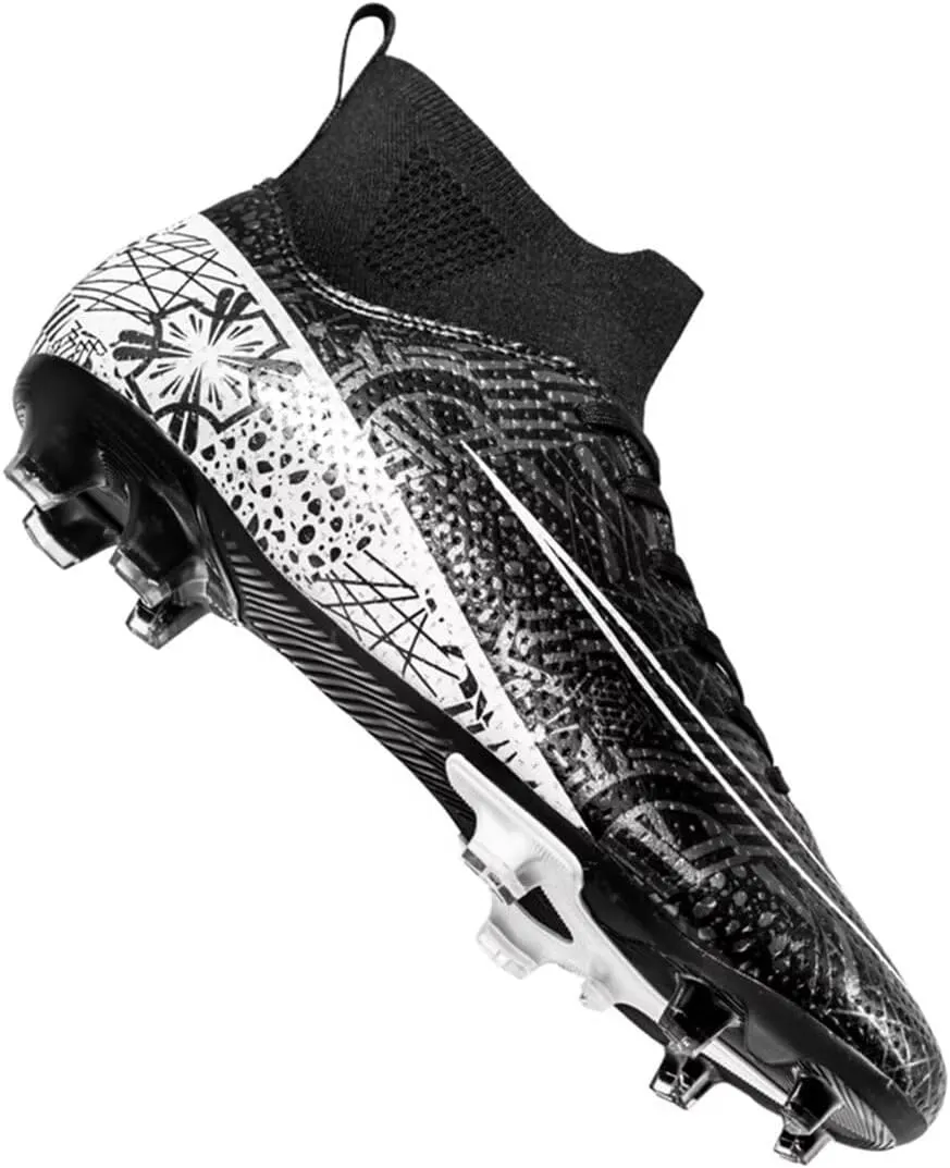 High-Top Soccer Cleats for Mens Womens Football Boots Youth Lightweight Professional Soccer Shoes Firm Ground
