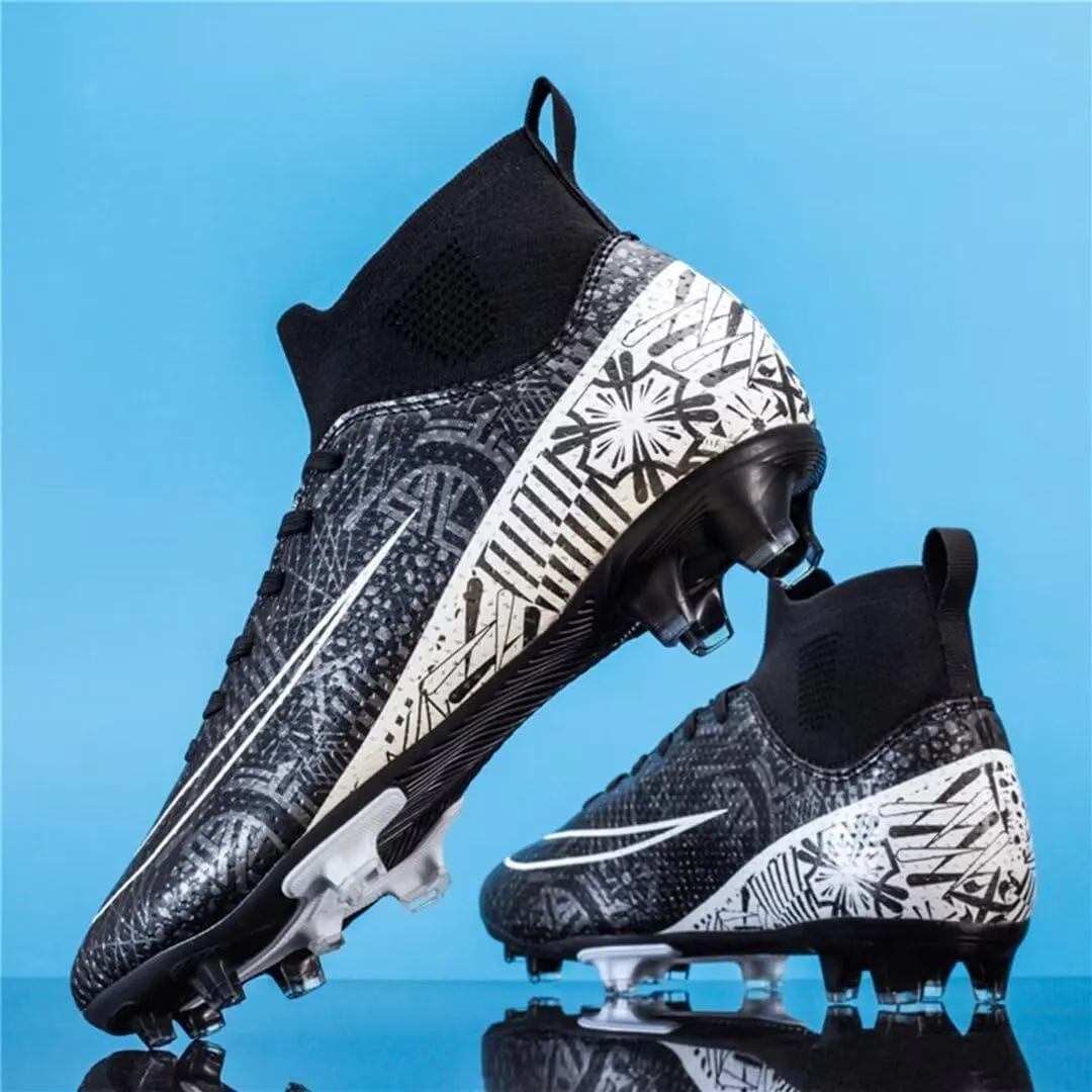 High-Top Soccer Cleats for Mens Womens Football Boots Youth Lightweight Professional Soccer Shoes Firm Ground