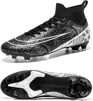 High-Top Soccer Cleats for Mens Womens Football Boots Youth Lightweight Professional Soccer Shoes Firm Ground